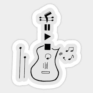 Play the guitar Sticker